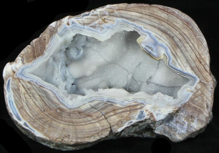 Crystal Filled Dugway Geode (Polished Half) #33143